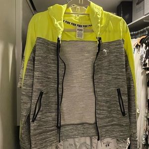 Pink Victoria Secret Zipper Jacket Neon Workout XS Size